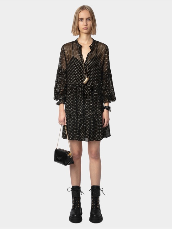 Zadig & Voltaire Dresses & Skirts - Zadig & Voltaire Randy Mousseline Sparle Noir Dress